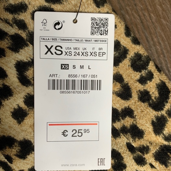 NWT Zara Leopard Skort - Picture 8 of 8